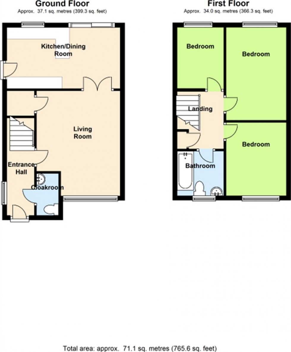 Floorplan for Albert Gardens, HARLOW