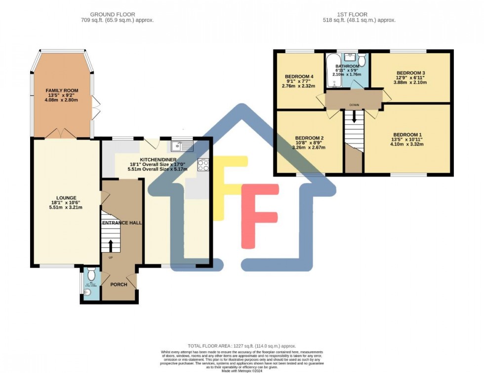 Floorplan for The Ridings, Bishop's Stortford