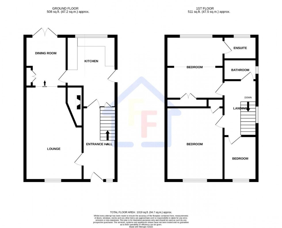 Floorplan for Proctors Way, Bishop's Stortford