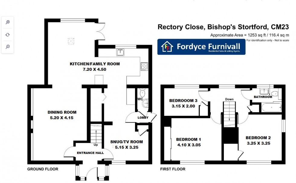 Floorplan for Rectory Close, Thorley, Bishop's Stortford