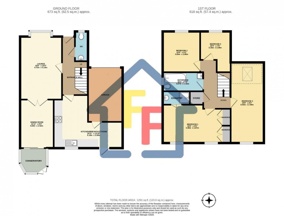 Floorplan for Honeybourne, Bishop's Stortford