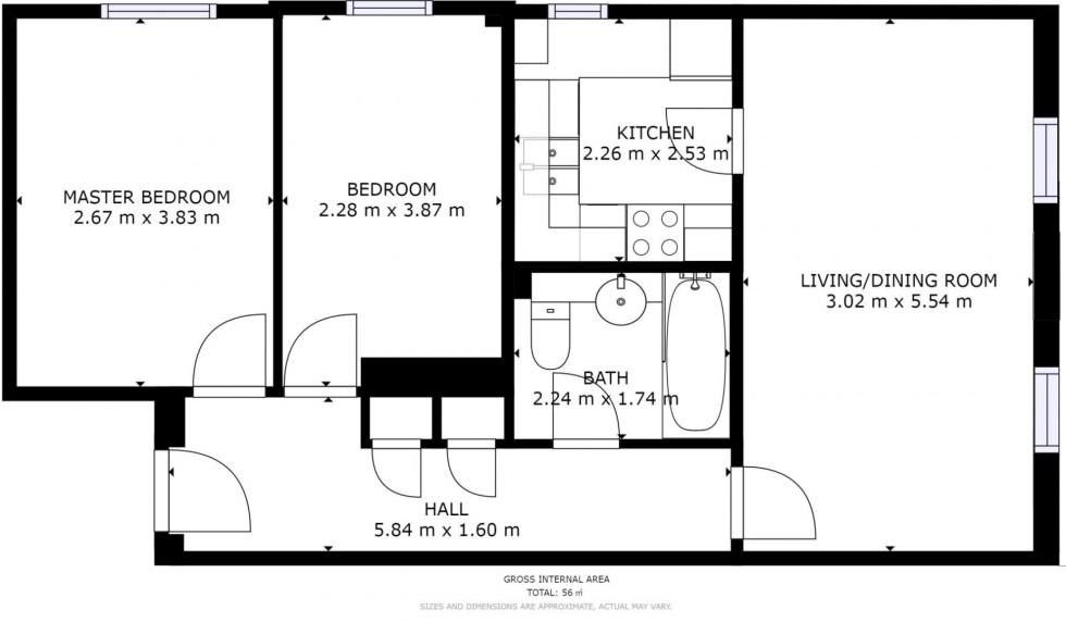 Floorplan for Lawrence Moorings, SAWBRIDGEWORTH