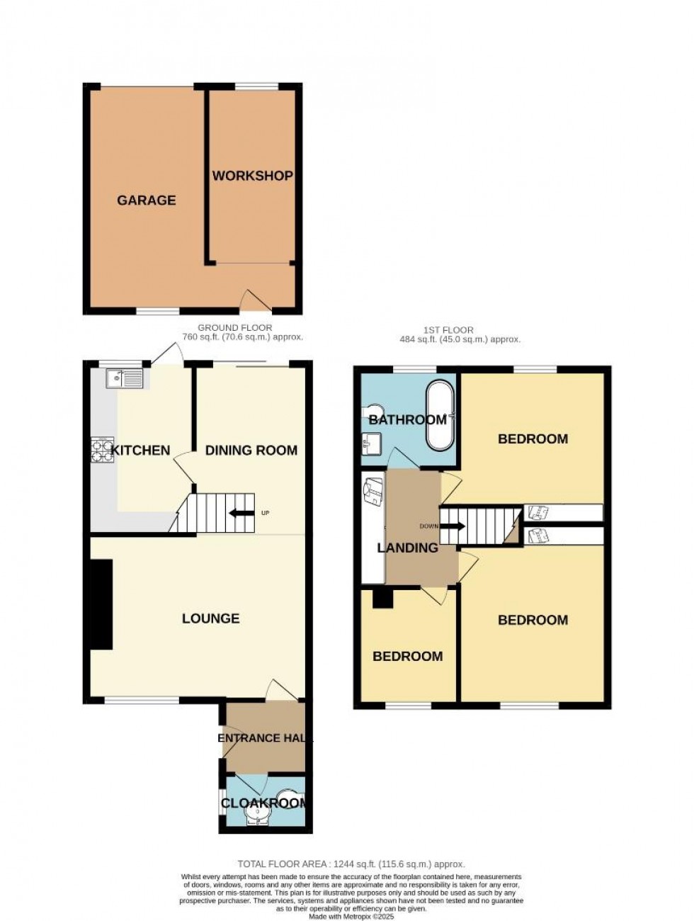 Floorplan for Sheering Mill Lane, Sawbridgeworth