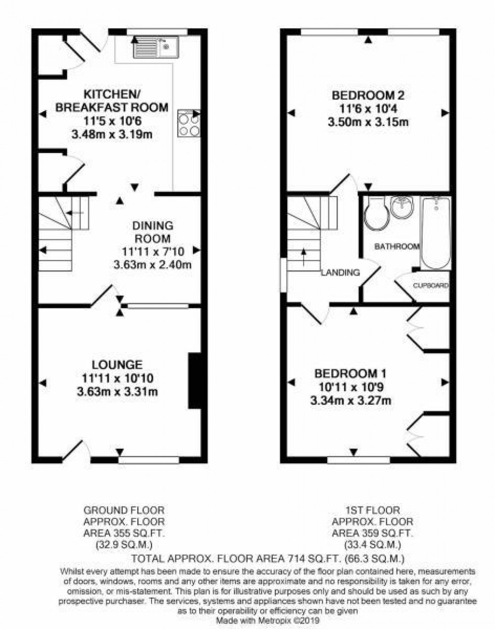 Floorplan for Barrells Down Road Bishops Stortford