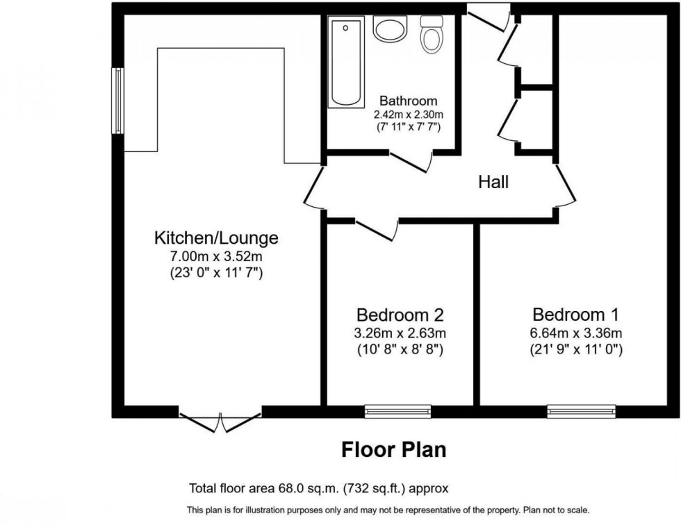 Floorplan for John Dyde Close, Bishop's Stortford