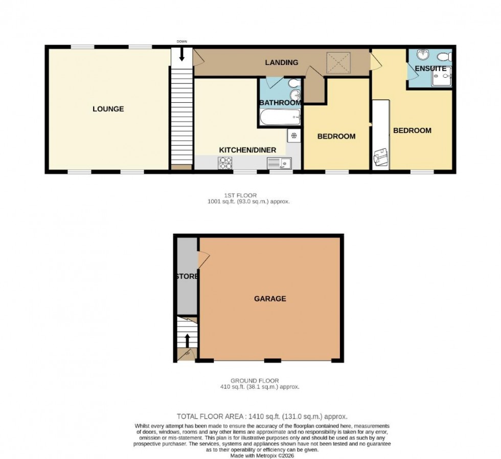 Floorplan for Cavell Drive, Bishop's Stortford