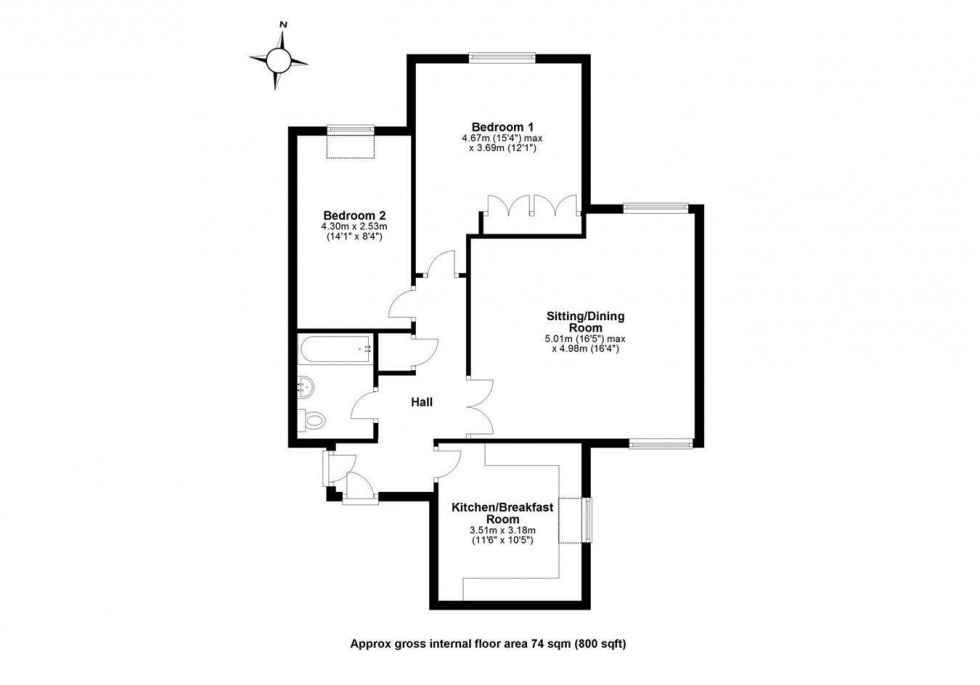Floorplan for Hadham Road, BISHOP'S STORTFORD