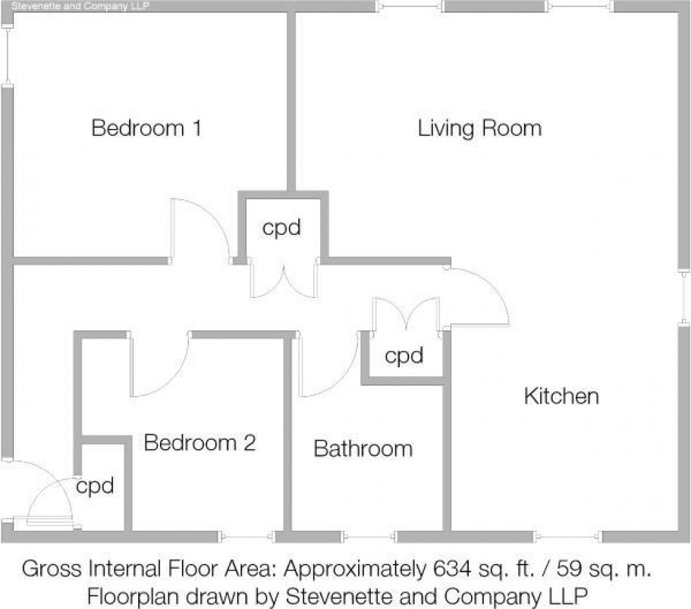 Floorplan for Ongar Road, ABRIDGE