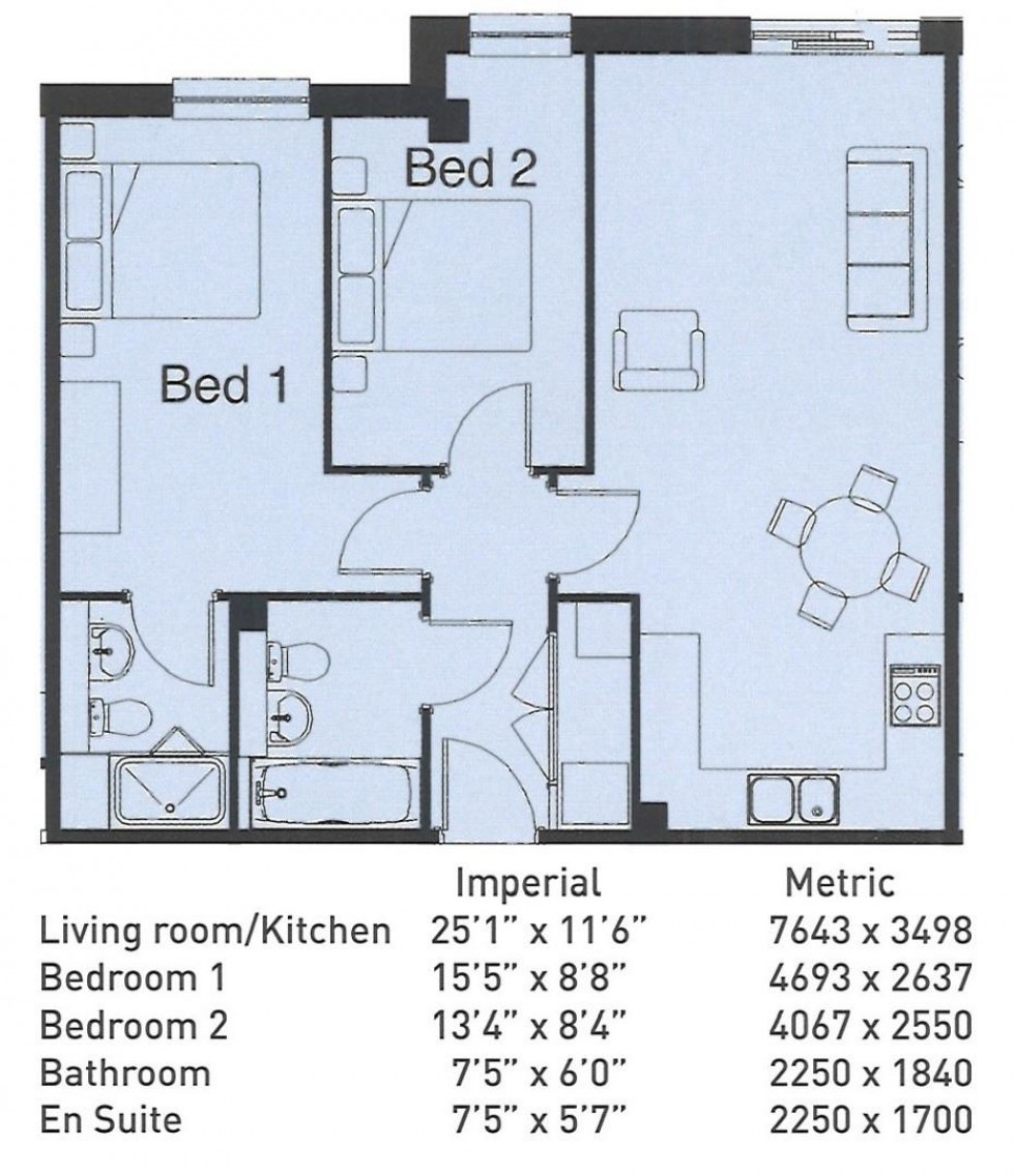 Floorplan for Riverside, Bishop's Stortford